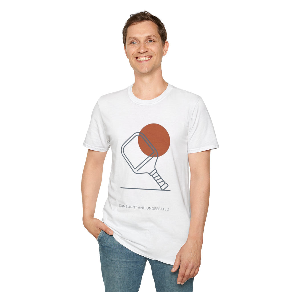"Sunburnt and Undefeated" - Pickleball T-Shirt