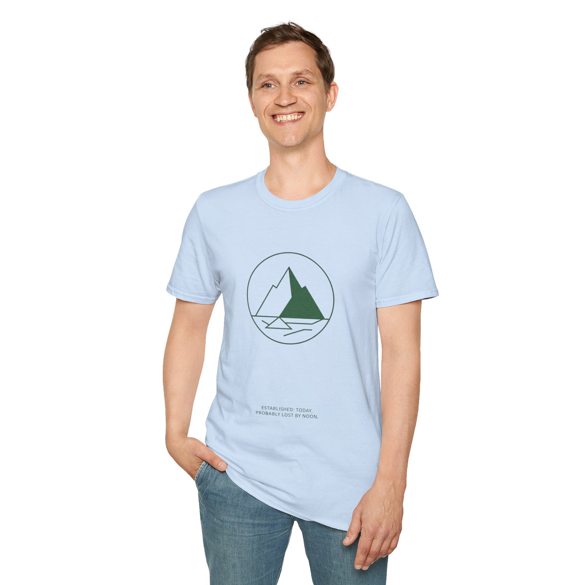 "Established Today, Probably Lost By Noon" - Hiking T-Shirt