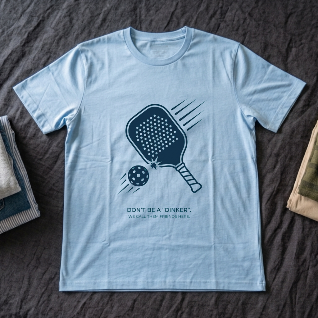"Don't Be a "Dinker," We Call Them Friends Here" - Pickleball T-Shirt