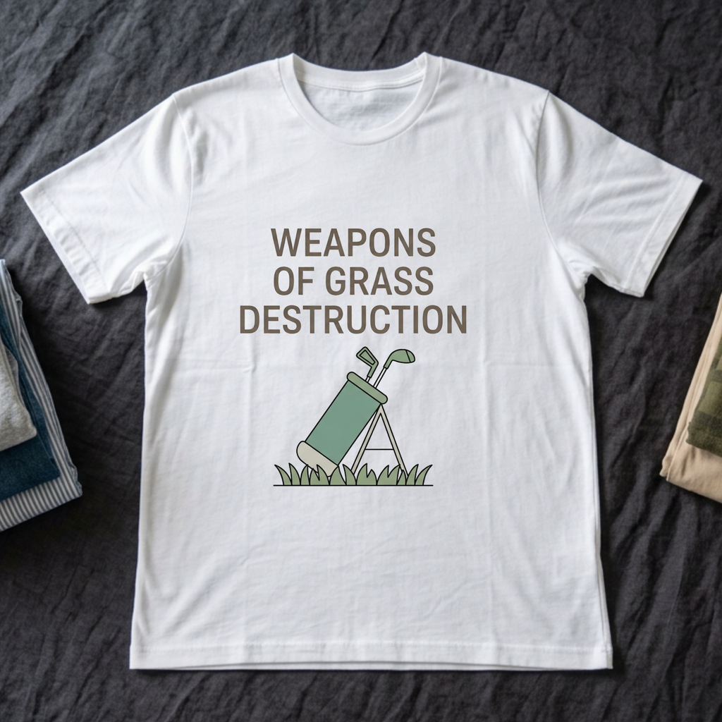 "Weapons of Grass Destruction" - Golfing T-Shirt
