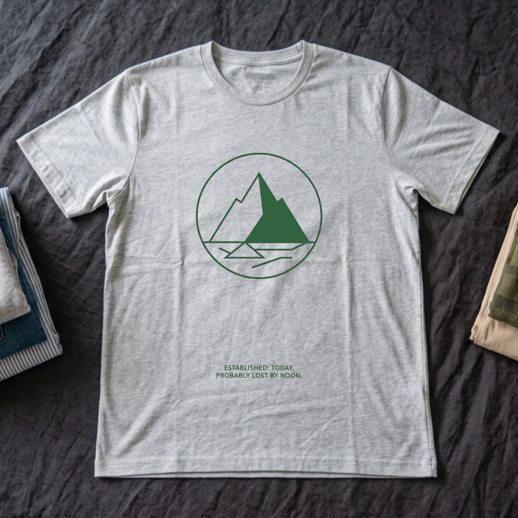 "Established Today, Probably Lost By Noon" - Hiking T-Shirt
