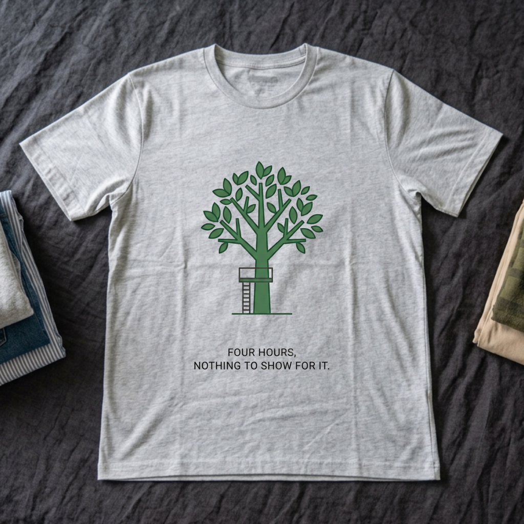 "Four Hours, Nothing To Show For It" - Hunting T-Shirt