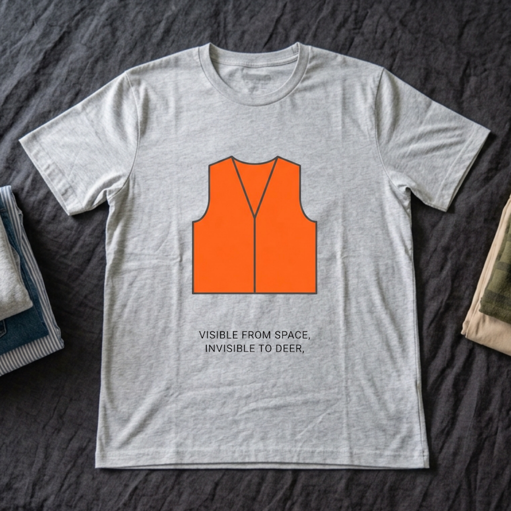 "Visible From Space, Invisible to Deer" - Hunting T-Shirt