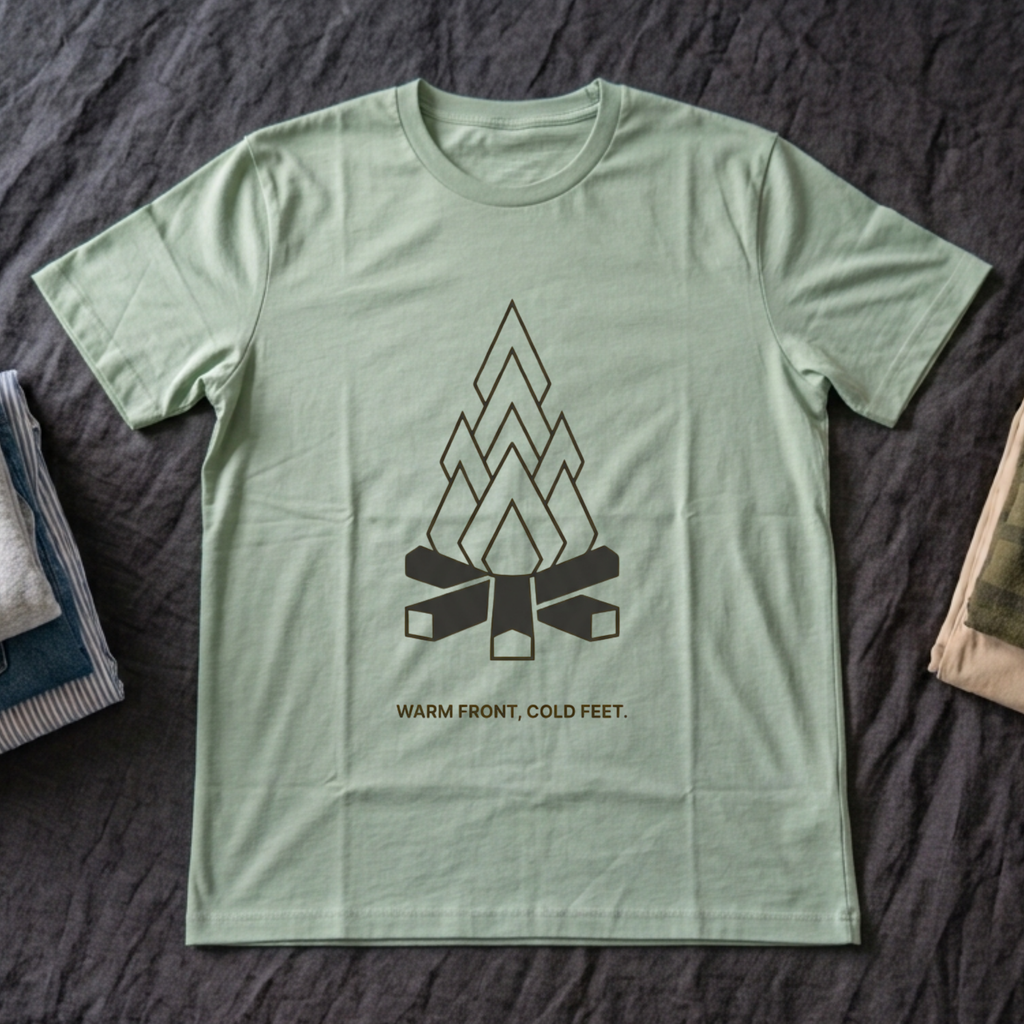 "Warm Front, Cold Feet" - Hiking T-Shirt