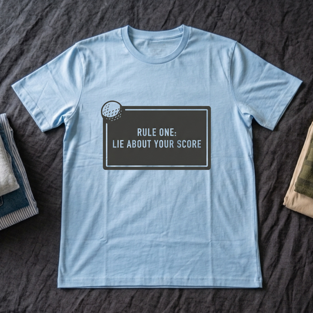 “Rule One: Lie About Your Score” - Golfing T-Shirt