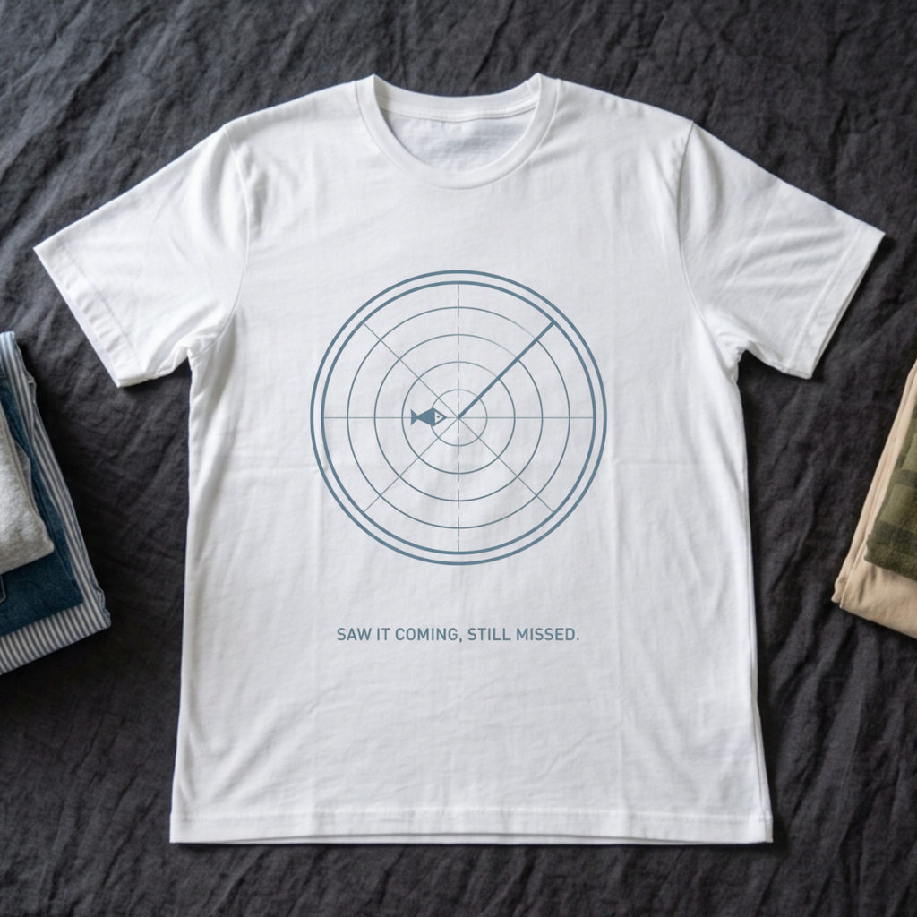 "Saw it Coming, Still Missed" - Fishing T-Shirt