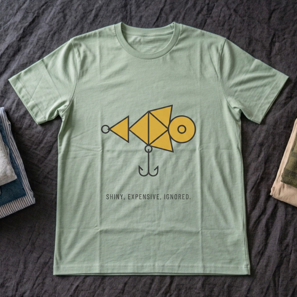 "Shiny, Expensive, Ignored" - Fishing T-Shirt