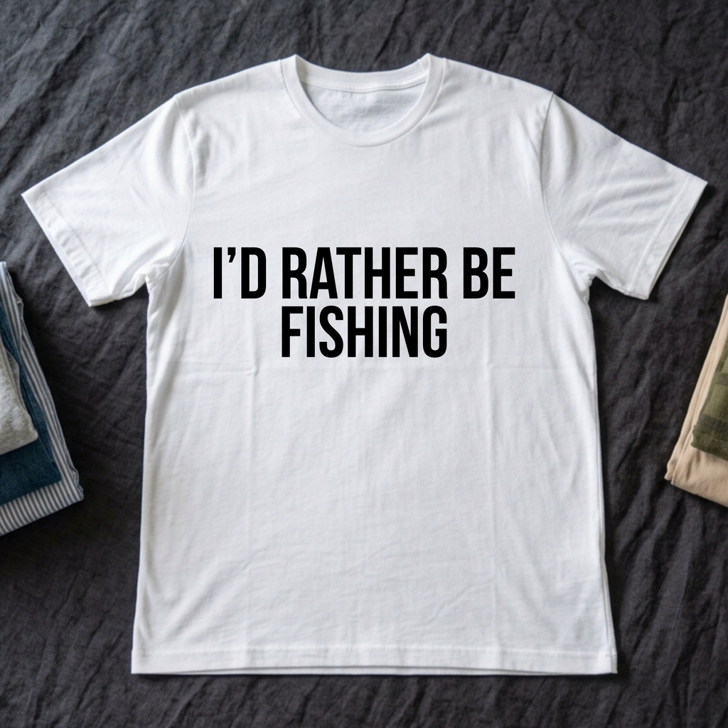 "I'd Rather Be Fishing "- Fishing T-Shirt