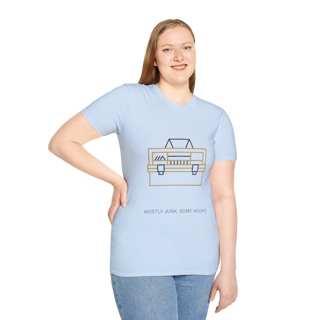"Mostly Junk, Some Hooks" - Fishing T-Shirt