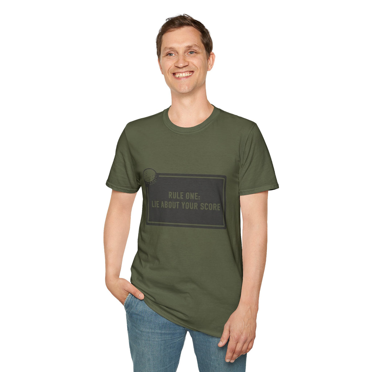 “Rule One: Lie About Your Score” - Golfing T-Shirt