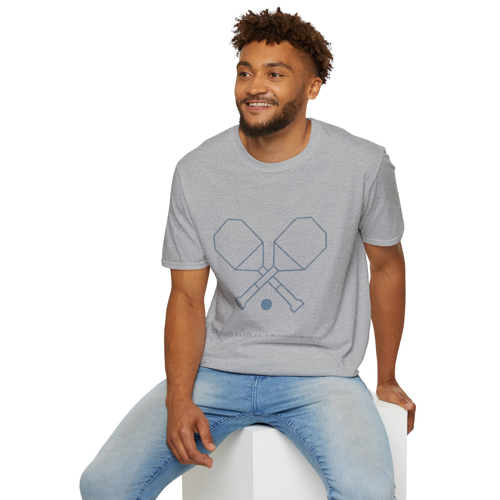 "Crossed Paddles, Crossed Words" - Pickleball T-Shirt