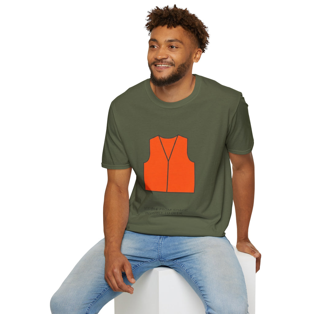 "Visible From Space, Invisible to Deer" - Hunting T-Shirt