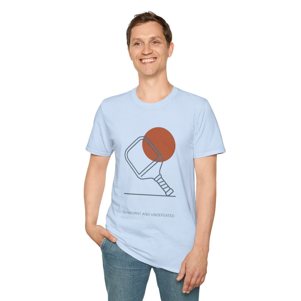 "Sunburnt and Undefeated" - Pickleball T-Shirt